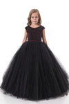 2024 Scoop Tulle With Beading Ball Gown Longueur de plancher Flower Girl Dresses