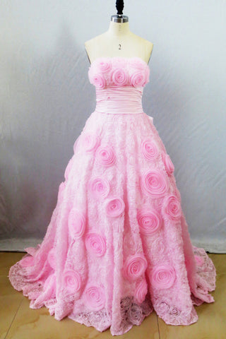 2024 Belle robe de mariage robes Une ligne robe de bal rose