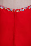 2024 Robes de bal Gaine fendue sur le devant longueur de plancher épaule Couleur Rouge