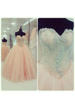 2024 Tulle Sweetheart Avec Beading Quinceanera Robes Ball Gown