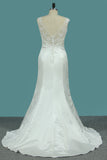 Robes de mariée en marbre 2024 Robe de mariée en sirène avec train de balançoire Applique