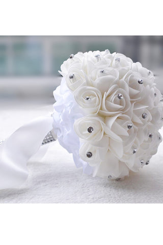 Round Foam Bouquets de mariée avec strass