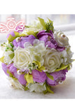 Jolie satin ronde / soie Bouquets de mariée