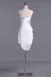 2024 Robes de bal Gaine Mini bretelles avec des volants et perles
