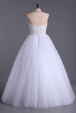 2022 Longueur robe robe de bal Robe de mariée Tulle étage avec des perles