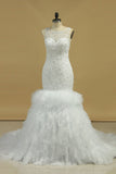 2024 Nouvelle Collection Mariage Avec Tulle Robe Scoop Mermaid perlage