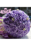 Graceful mousse ronde Bouquets de mariée avec des perles