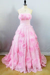 2022 Belle robe de mariage robes Une ligne robe de bal rose