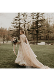 Fleurs 3D robes de mariée en tulle colorées col en v fée dentelle robes de mariée