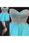 2024 Homecoming Robes A Line Sweetheart Short / Mini With Beading