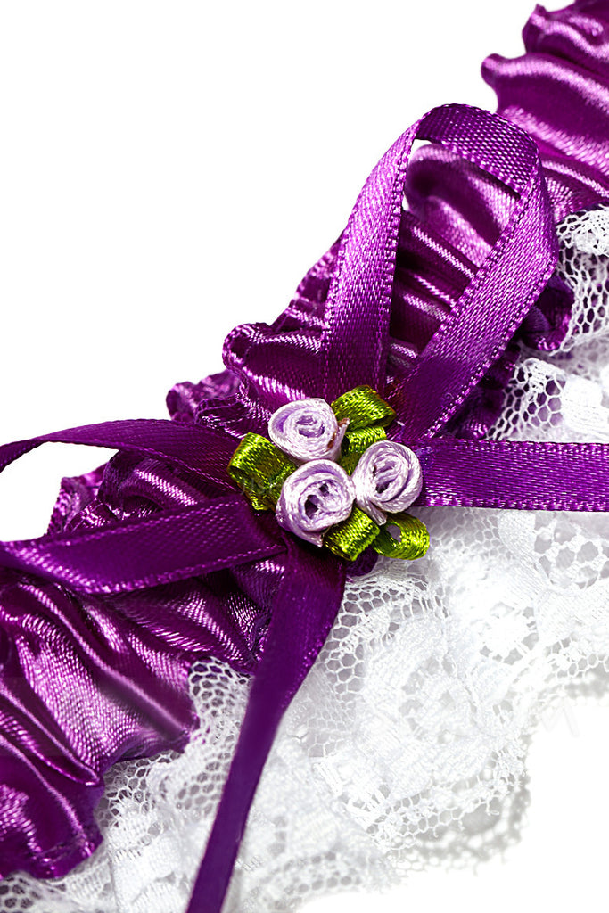 Amazing Lace avec jarretelles de mariage rubans de fleurs