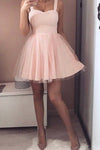 2024 Straps A Line Homecoming Robes Tulle Short / Mini