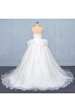 Robe de bal sweetheart robe de mariée en tulle, robes de bal magnifique train