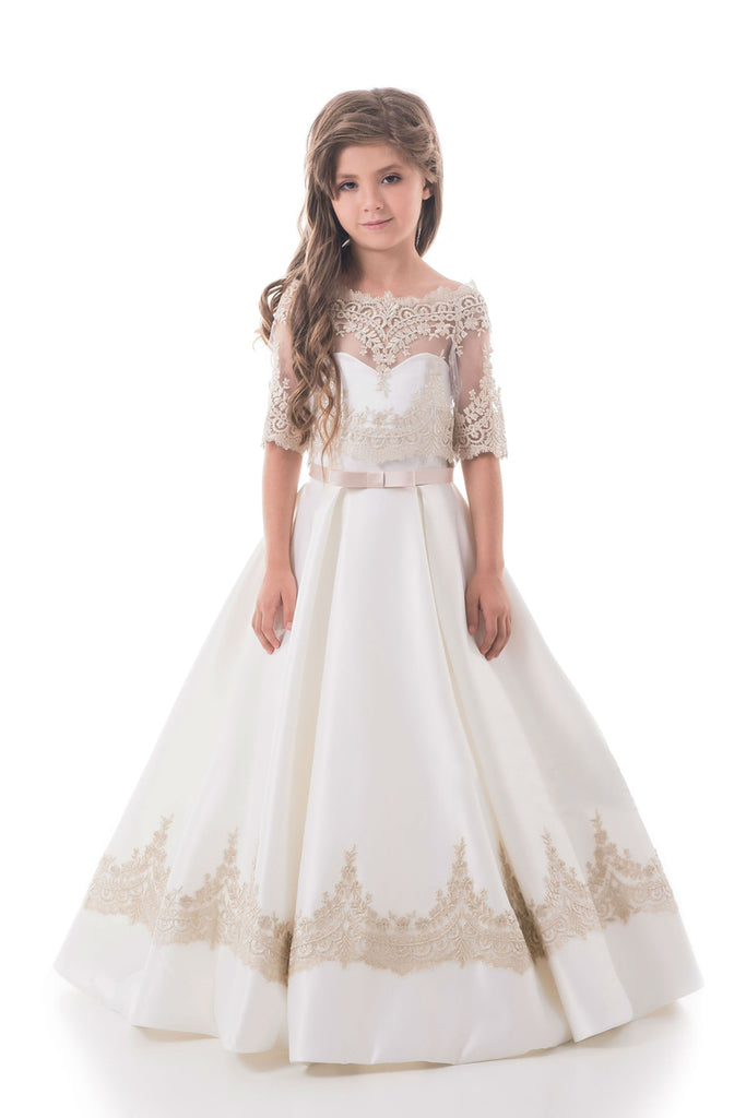 2022 New Arrival Sweetheart Flower Girl Dresses A Line Satin With Jacket