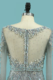 2024 Nouvelle Collection Robes de bal Scoop sirène avec des perles et strass