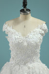 Robes de mariée 2022 robe de bal de l&#39;épaule Tulle avec appliques