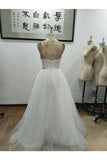 Robes de mariée chérie robe de bal longueur de plancher de tulle avec perles et appliques