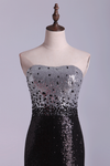 2022 Bicolors festonné robe décolleté de bal avec des perles attrayant et unique longueur de plancher