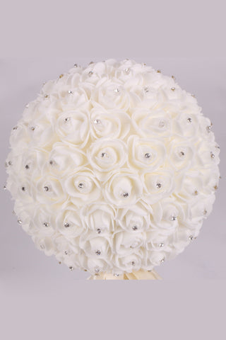 Belle mousse ronde / Ruban Bouquets de mariée