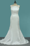 Robes de mariée en marbre 2024 Robe de mariée en sirène avec train de balançoire Applique
