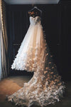 2024 Sweetheart Robes de mariée A Line Tulle With Handmade Flower