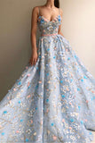 Bretelles spaghetti longues élégantes robes de princesse étonnante de bal robes de la mode