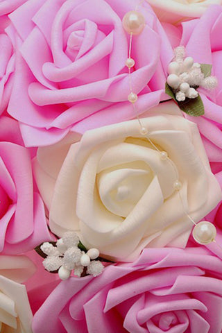 Mousse ronde / Ruban / Perle Bouquets de mariée
