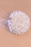 Délicat ronde mousse / ruban / strass Bouquets de mariée
