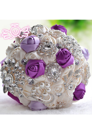 Shiny / Fascinant ronde en satin de mariée Bouquets