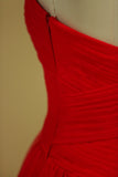 2024 Sweetheart Red Robes de bal A-ligne Tulle avec des volants longueur cheville Taille 8