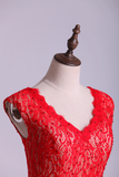 2024 V-Neck Lace corsage Robes de bal satin perlé tour de taille