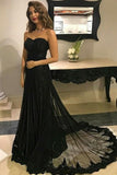 Robes de soirée longues en dentelle noire chérie formelles robes de bal robes de femmes