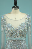 2024 Nouvelle Collection Robes de bal Scoop sirène avec des perles et strass