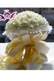 Graceful mousse ronde Bouquets de mariée avec des perles