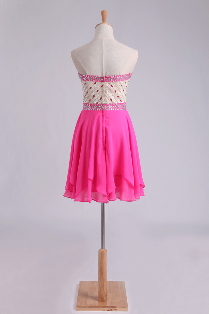 2022 robe de bal sweetheart une ligne avec Layered Jupe Bicolor Court / Mini