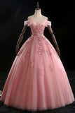 Robe de bal robe asymétrique de bal de fin d&#39;année avec fleurs, robe de Quinceanera longue au sol